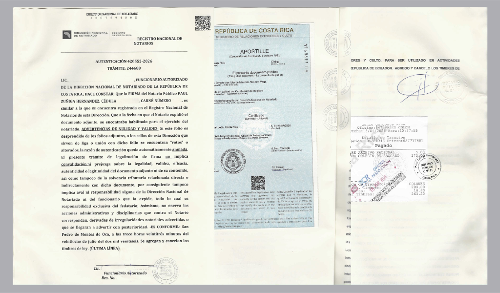 Declaratoria Legal Apostillada